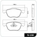 PASTILHA DE FREIO N190, C30 2.0 16V ; C30 2.4 20V ; C30 2.5 20V ; C70 2.3 20V ; ECOSPORT 1.6 16V ; ECOSPORT 2.0 16V ; FOCUS HATCH 1.6 16V ; FOCUS HATCH 1.6 8V; FOCUS HATCH 2.0 16V ; FOCUS HATCH 2.0 16V; FOCUS SEDAN 2.0 16V ; FOCUS SEDAN 2.0 16V